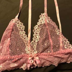 Pink lace bralette size Medium